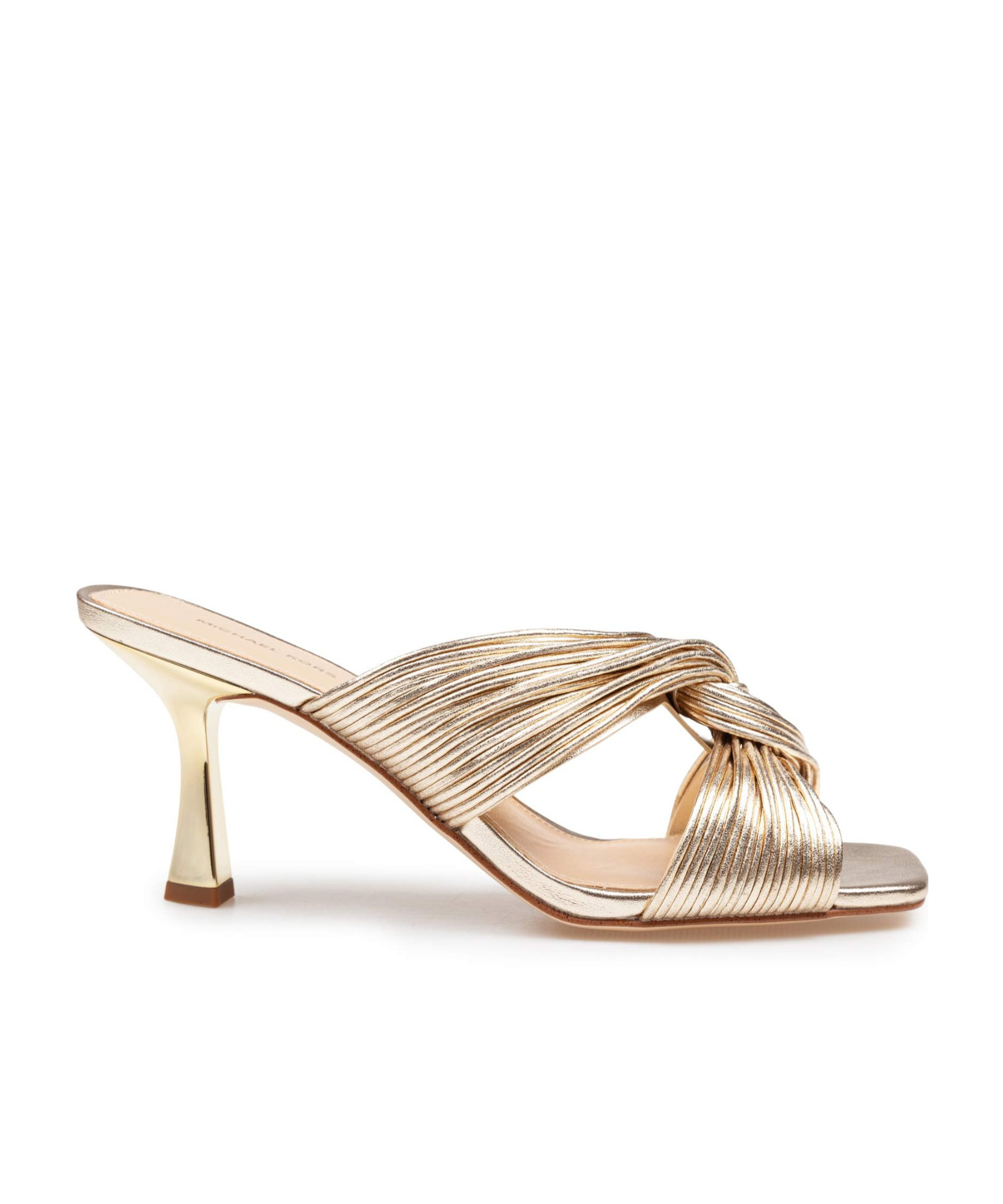 Michael Kors Ichael Kors Alessia Metallic Mule Sandal In Nude