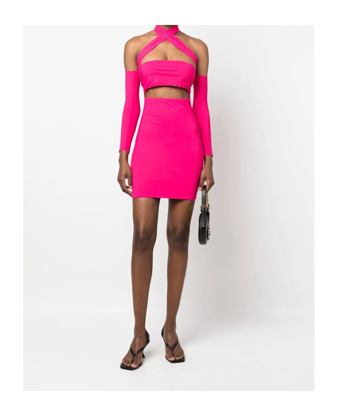 Amazuìn Romy Twist Cutout Dress In Orange