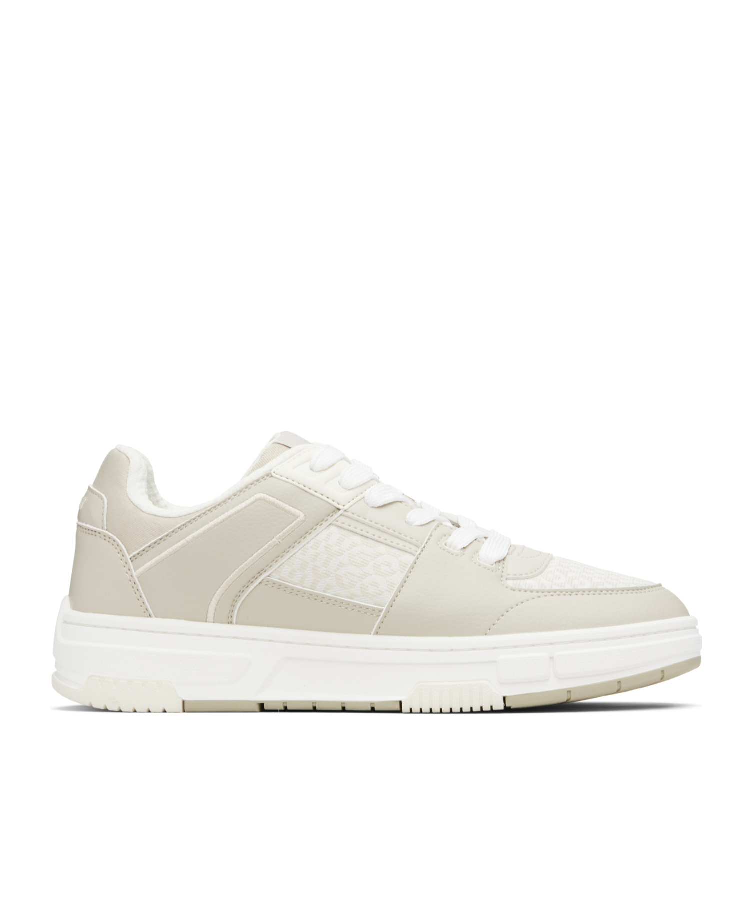 Hugo Boss Round Toe Low-top Casual Shoes In White