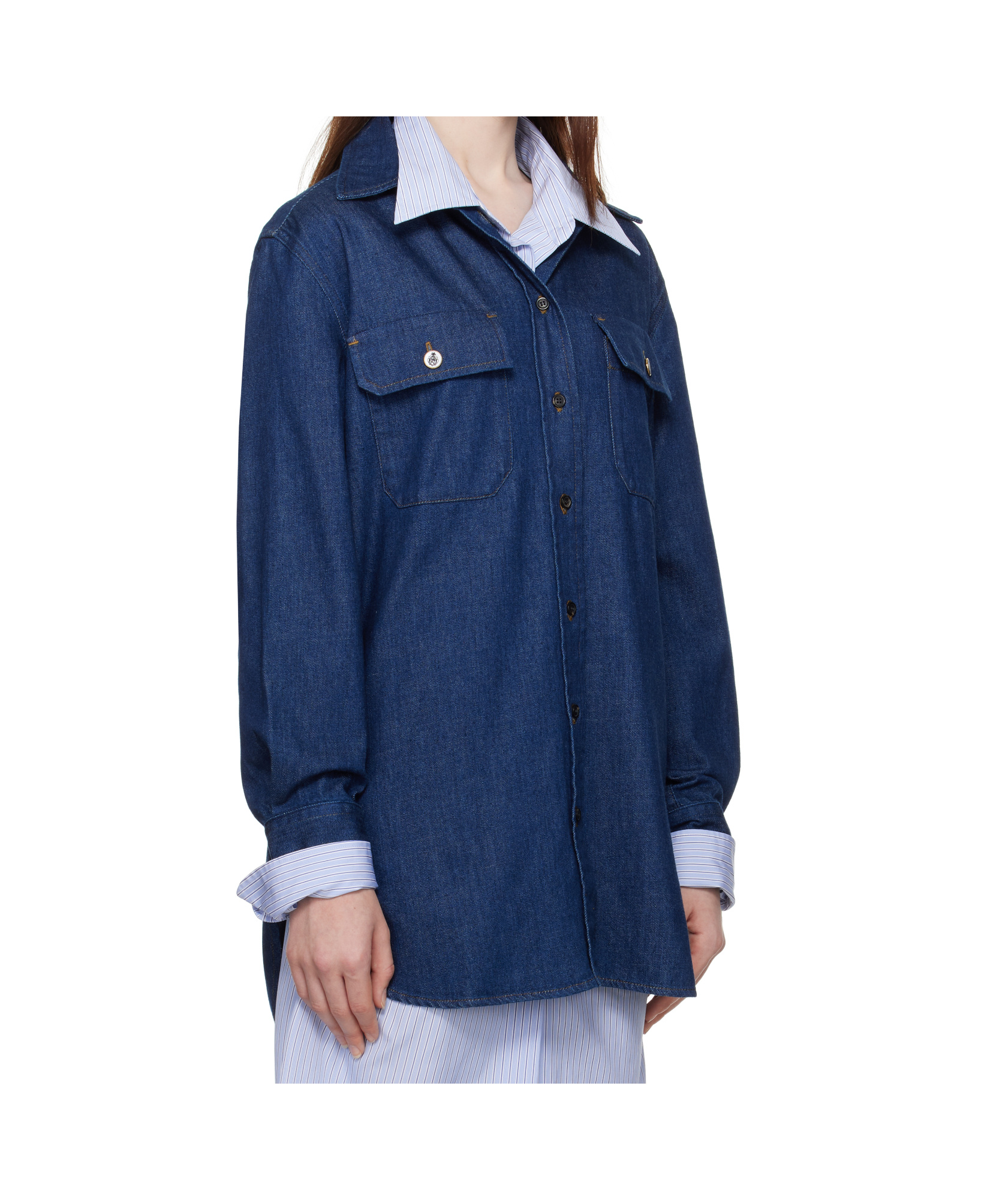 Apc Indigo Anastasia Barbieri Edition Mare Denim Shirt In Blue