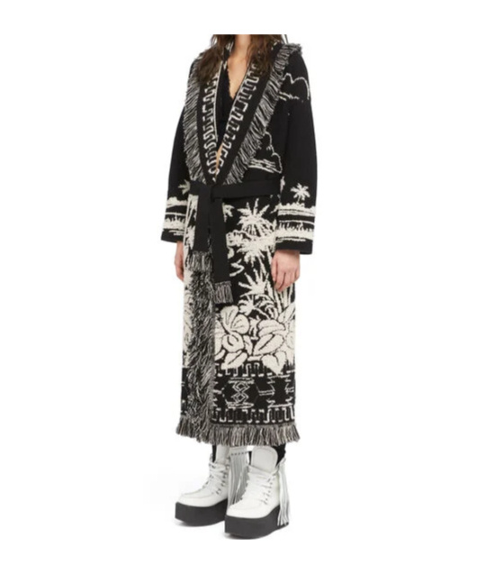 Alanui Palm Grove Tales Coat In Black