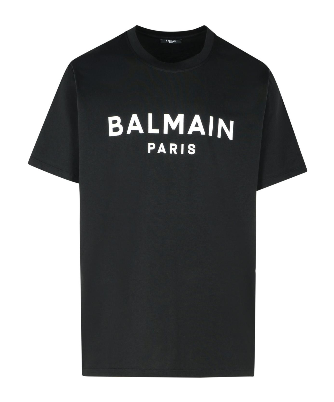 Shop Balmain Logo-print T-shirt In Black