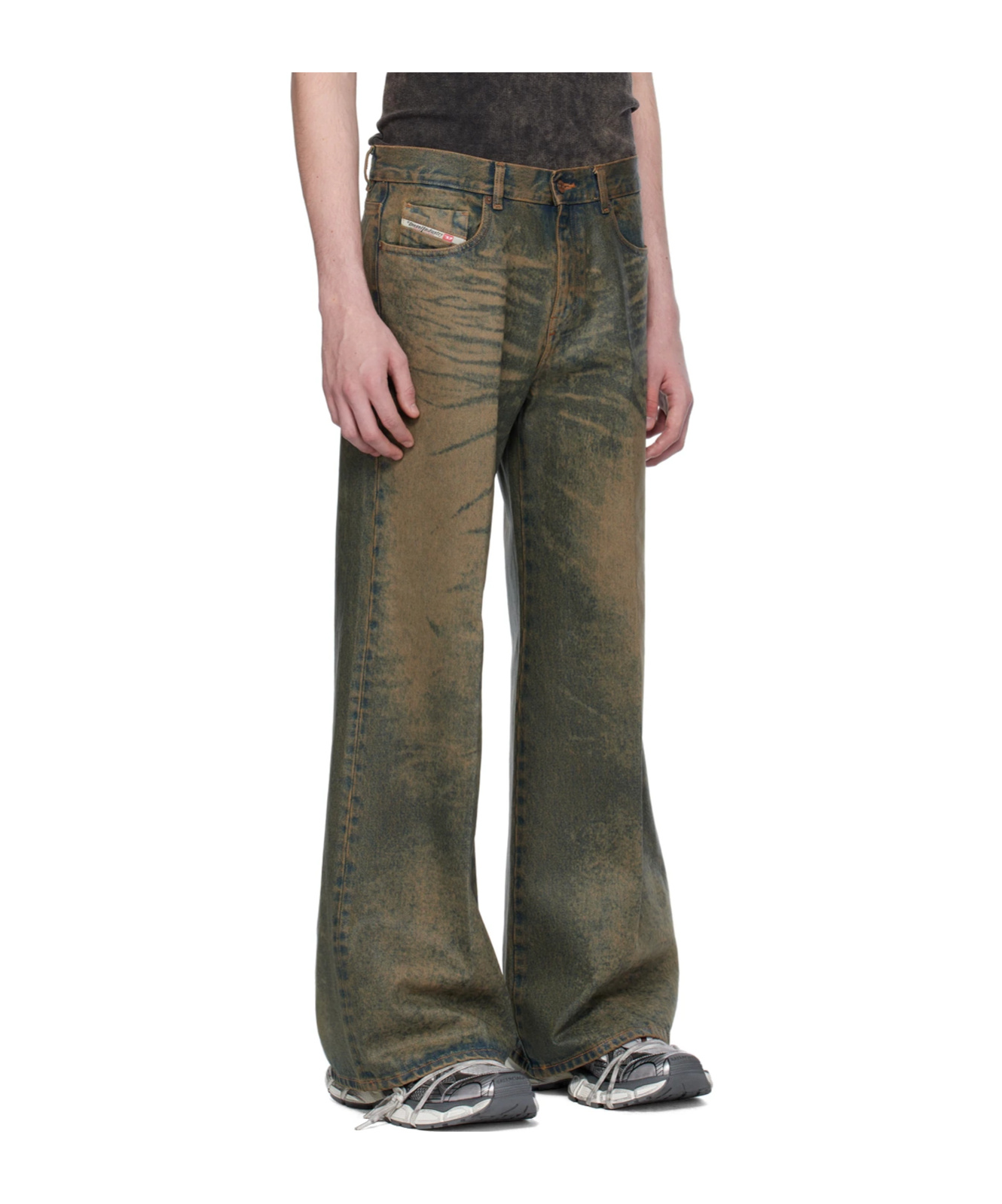 Diesel Belt-belt Loop Pocket Jeans In Black