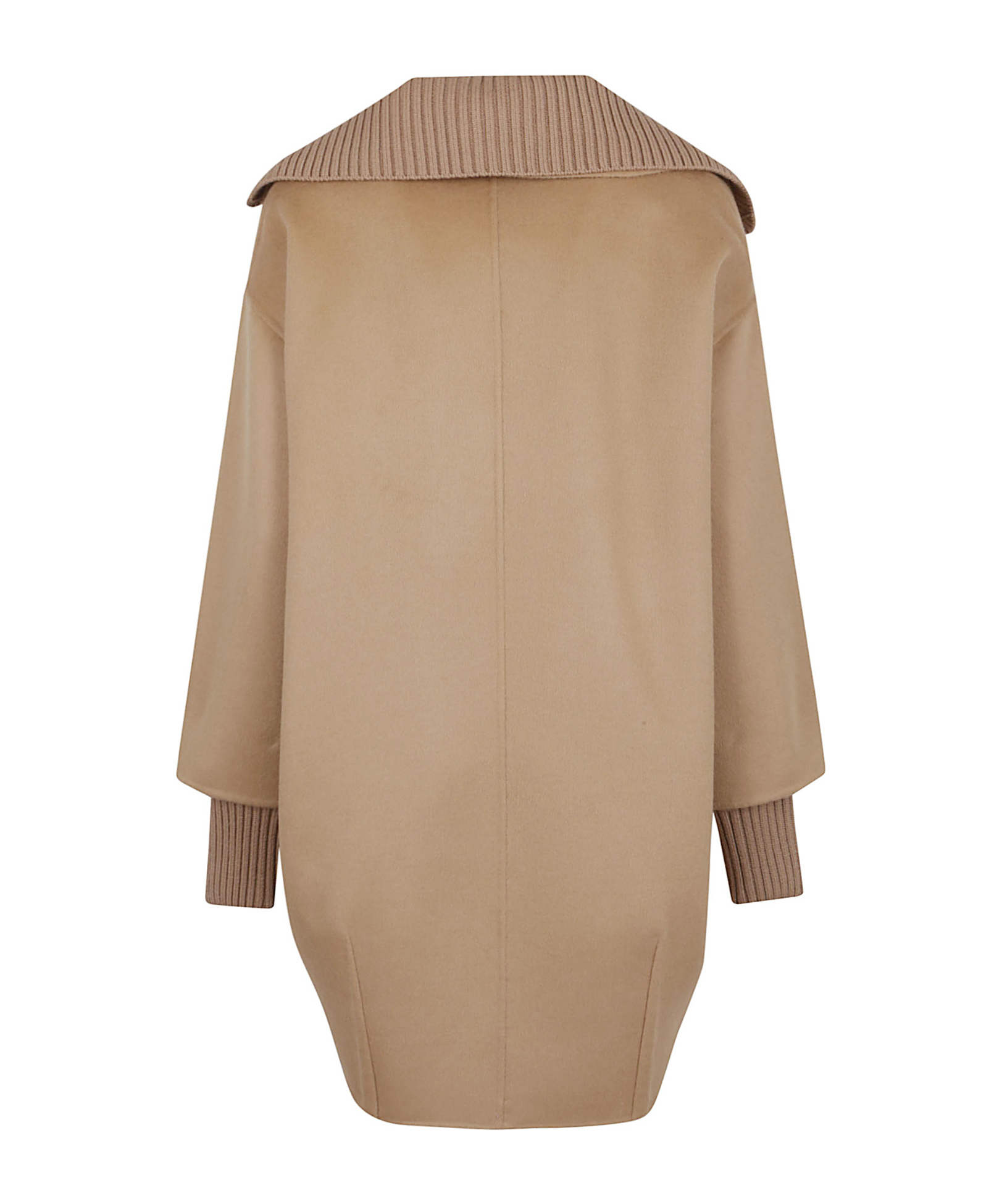 P.a.r.o.s.h Parosh Nude Wool Cape With Double-breasted Front In Brown