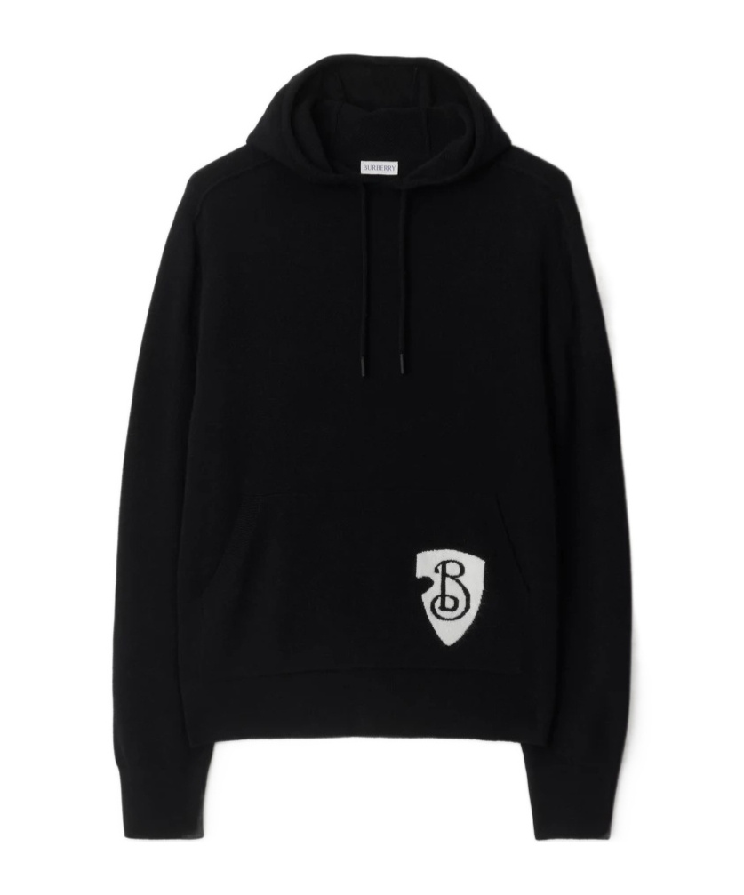 Burberry B Shield Wool Sweater In Black