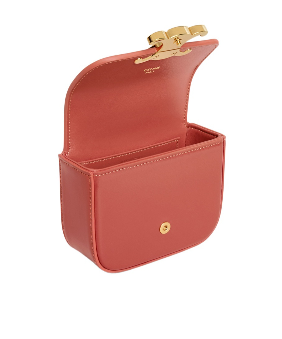 Celine Teen Victoire Leather Shoulder Bag In Red