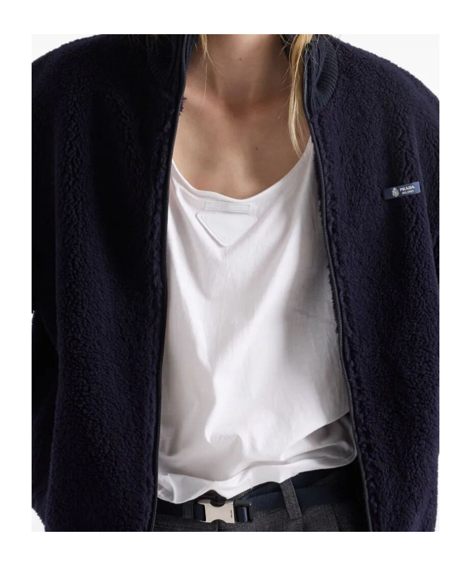 Prada Lightweight Sleeveless Scoop Neck Tank In White