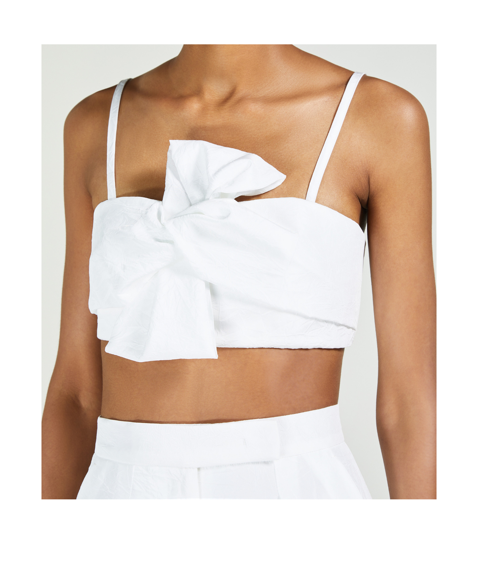 Max Mara Micro-faille Bandeau Top In Gray
