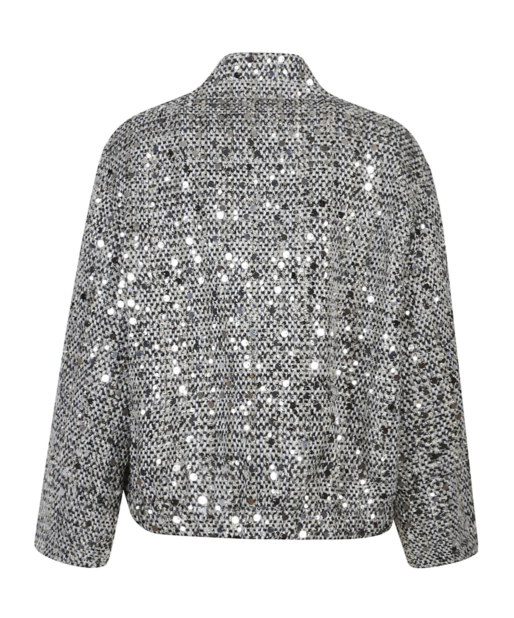 Ermanno Firenze Sequined Casual Jacket In Gray