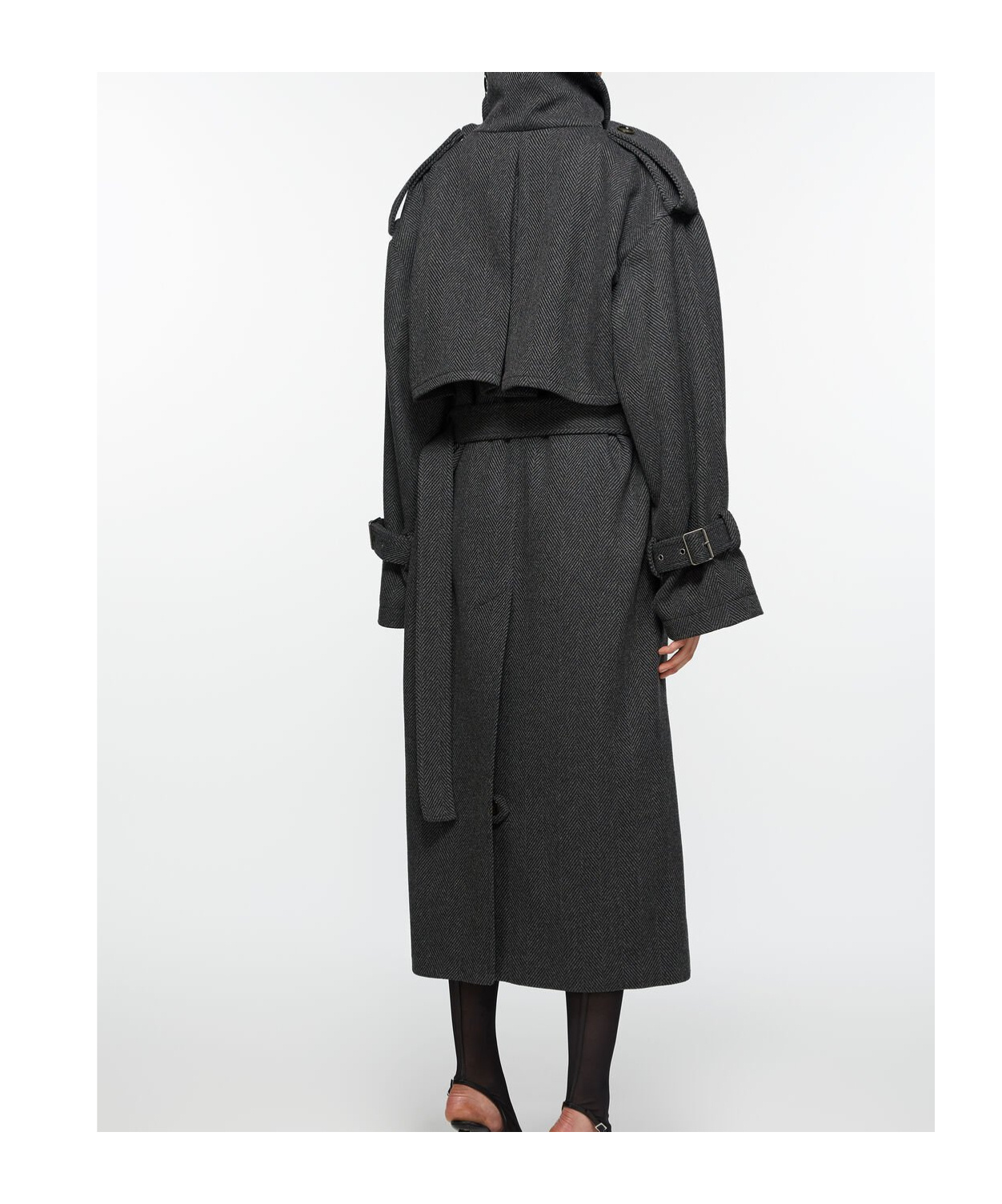 Acne Studios Belted Coat In Black