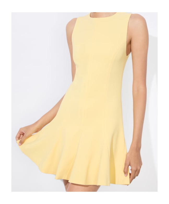 Alice And Olivia Isa Mini Dress In Butter