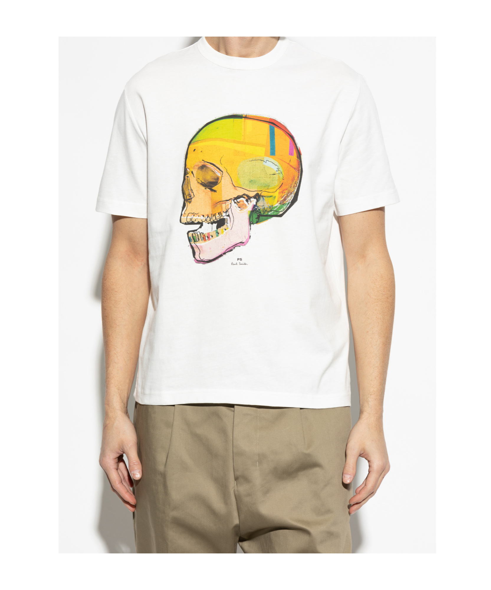 Paul Smith London Skull Sketch Cotton Graphic T-shirt In White