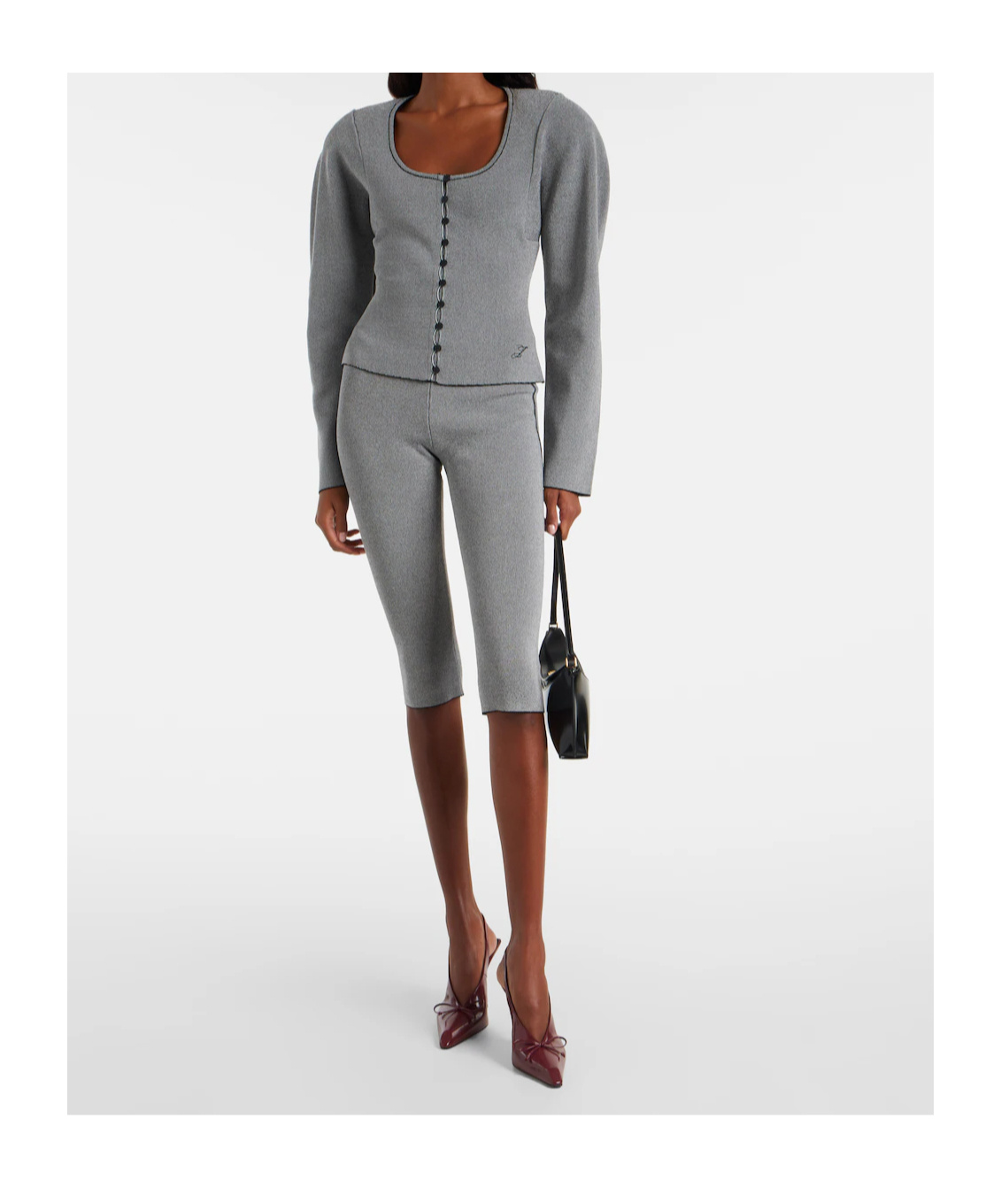 Jacquemus Long-sleeved Cardigan In Gray