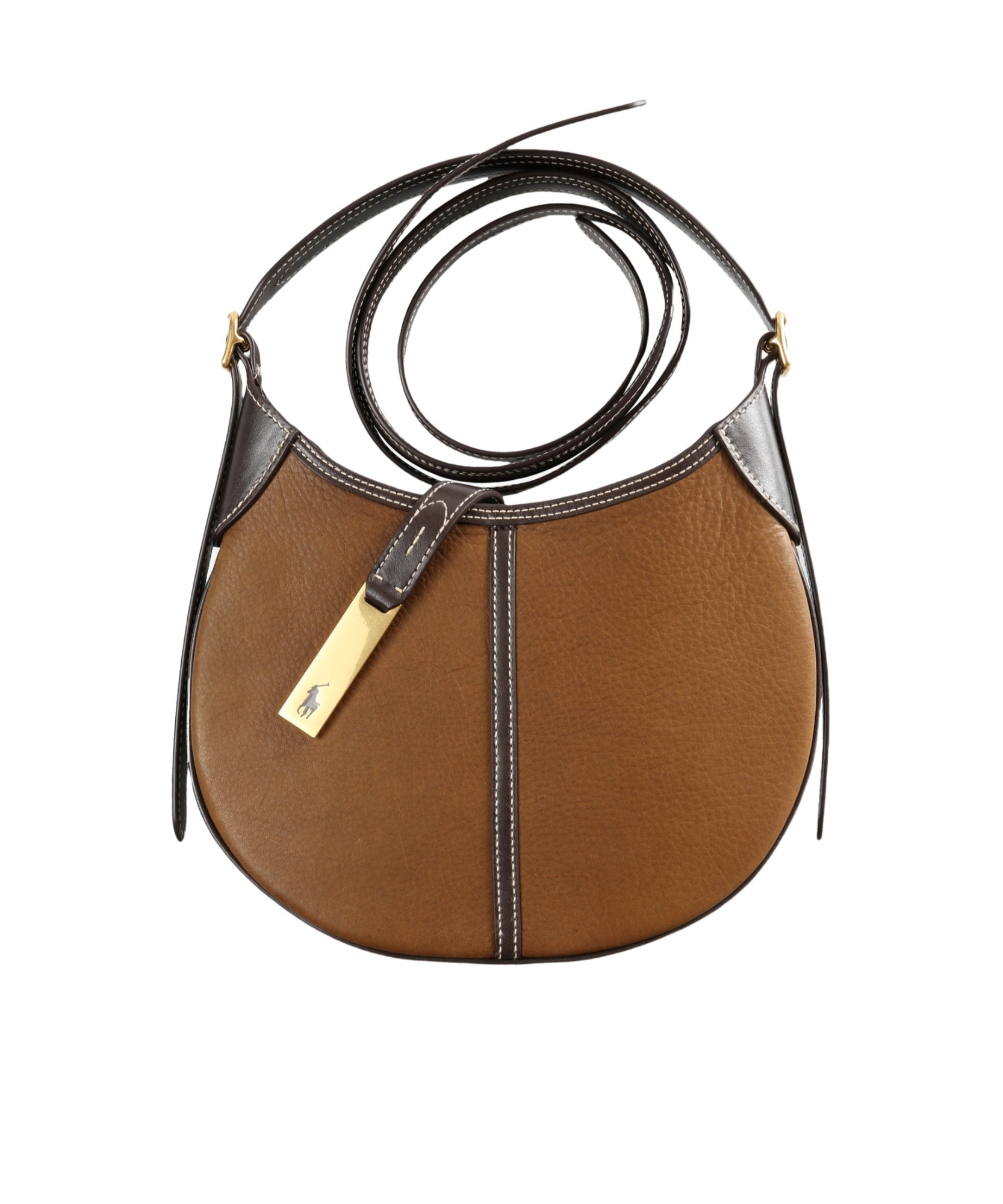 Polo Ralph Lauren Adjustable Handle Shoulder Bag In Brown