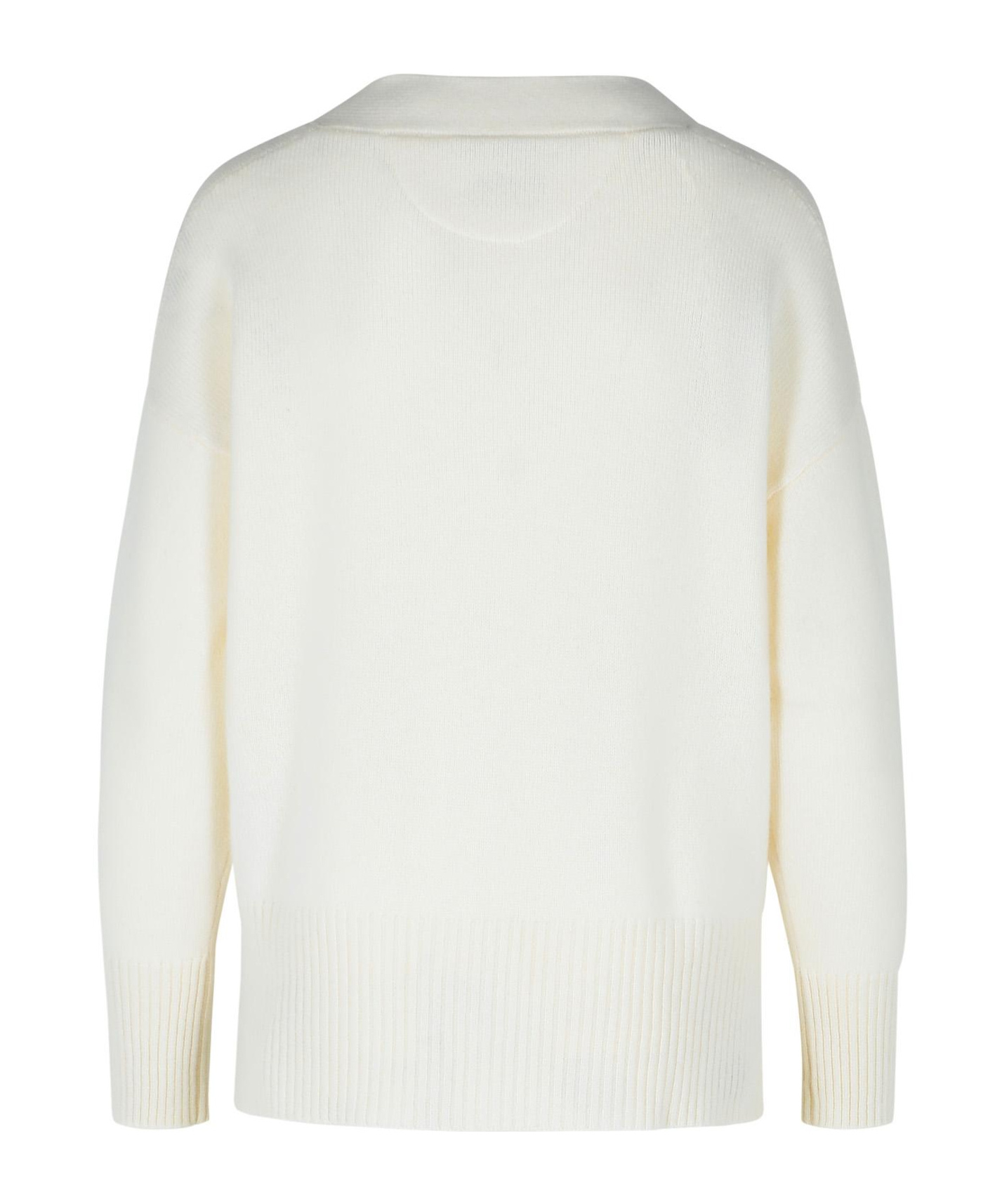 Purotatto V-neck Knitted Cardigan In White