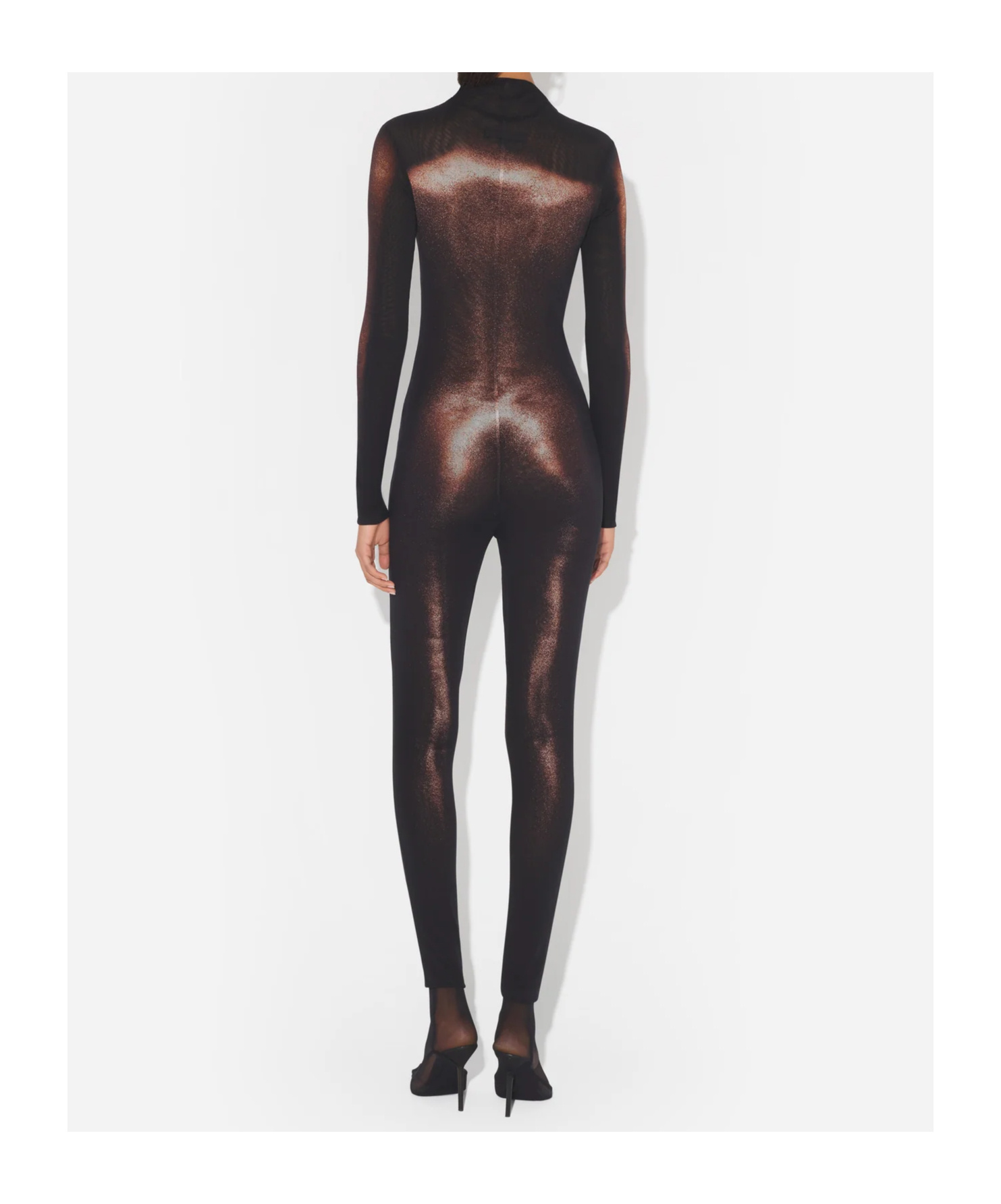 Jean Paul Gaultier Asymmetric Collar Romper In Black