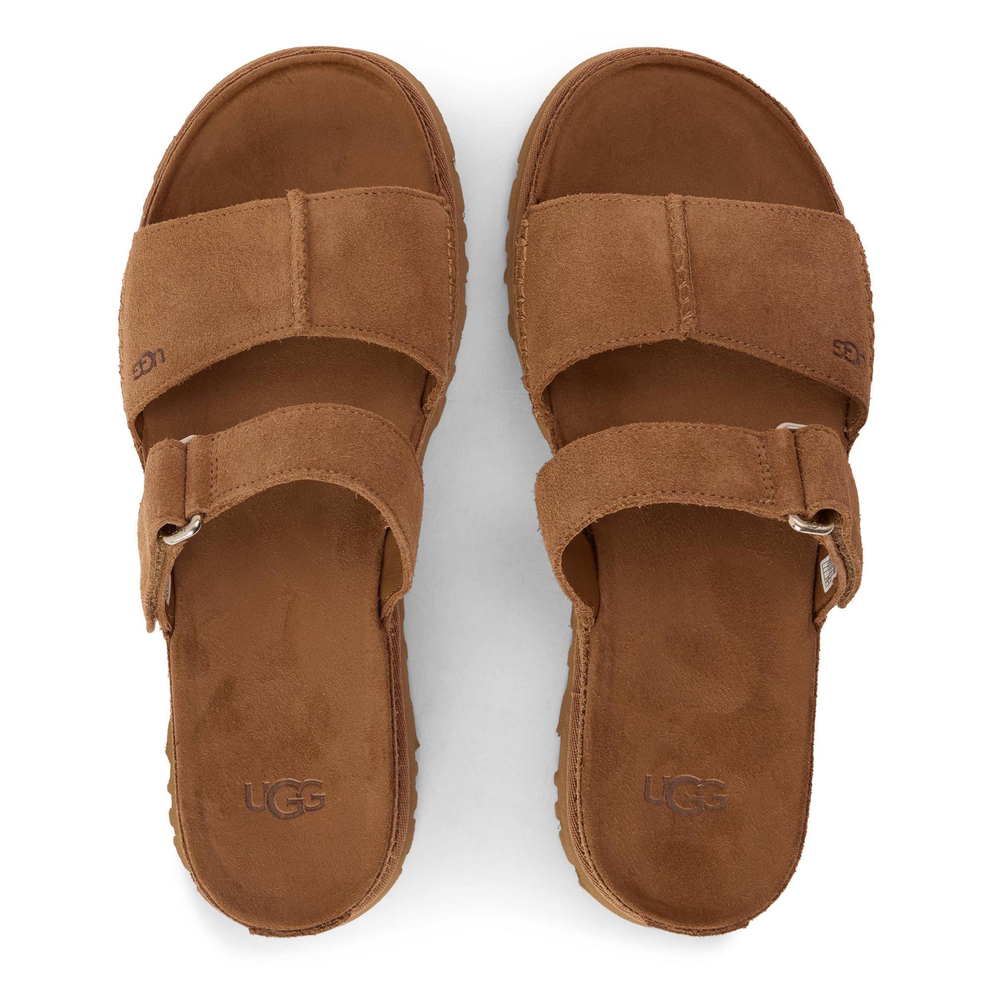 Ugg Gold Flat Sandals In Brown
