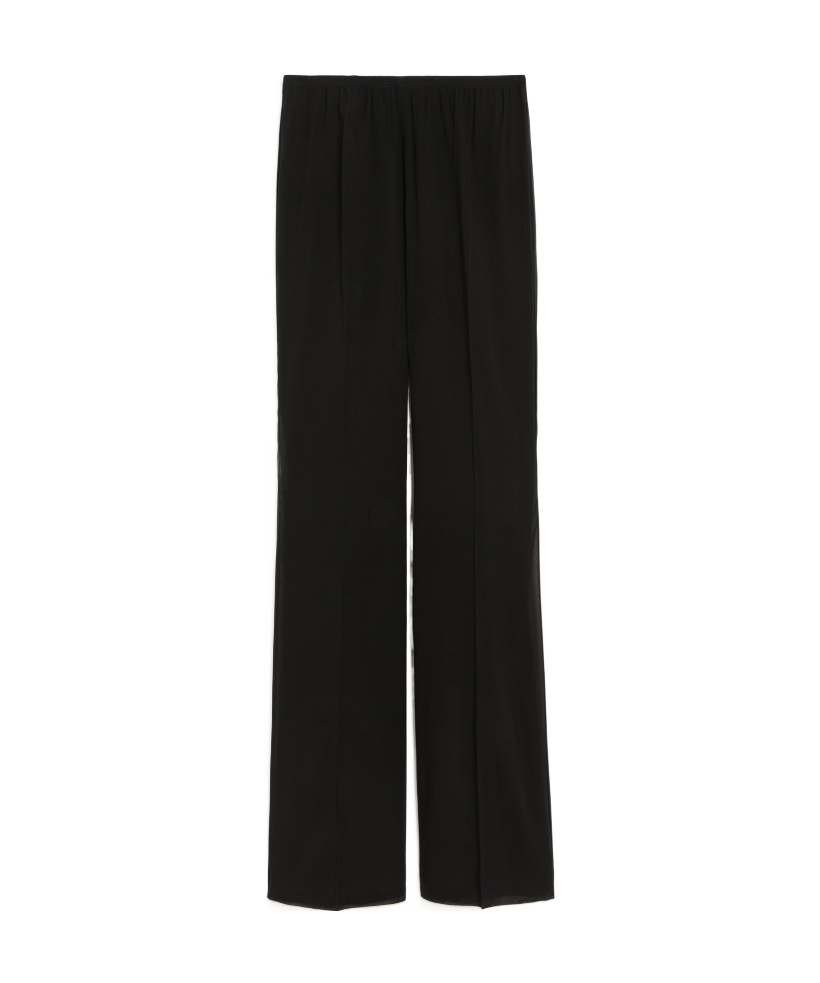 Sportmax Flared Virgin Wool Tailored Trousers In Black
