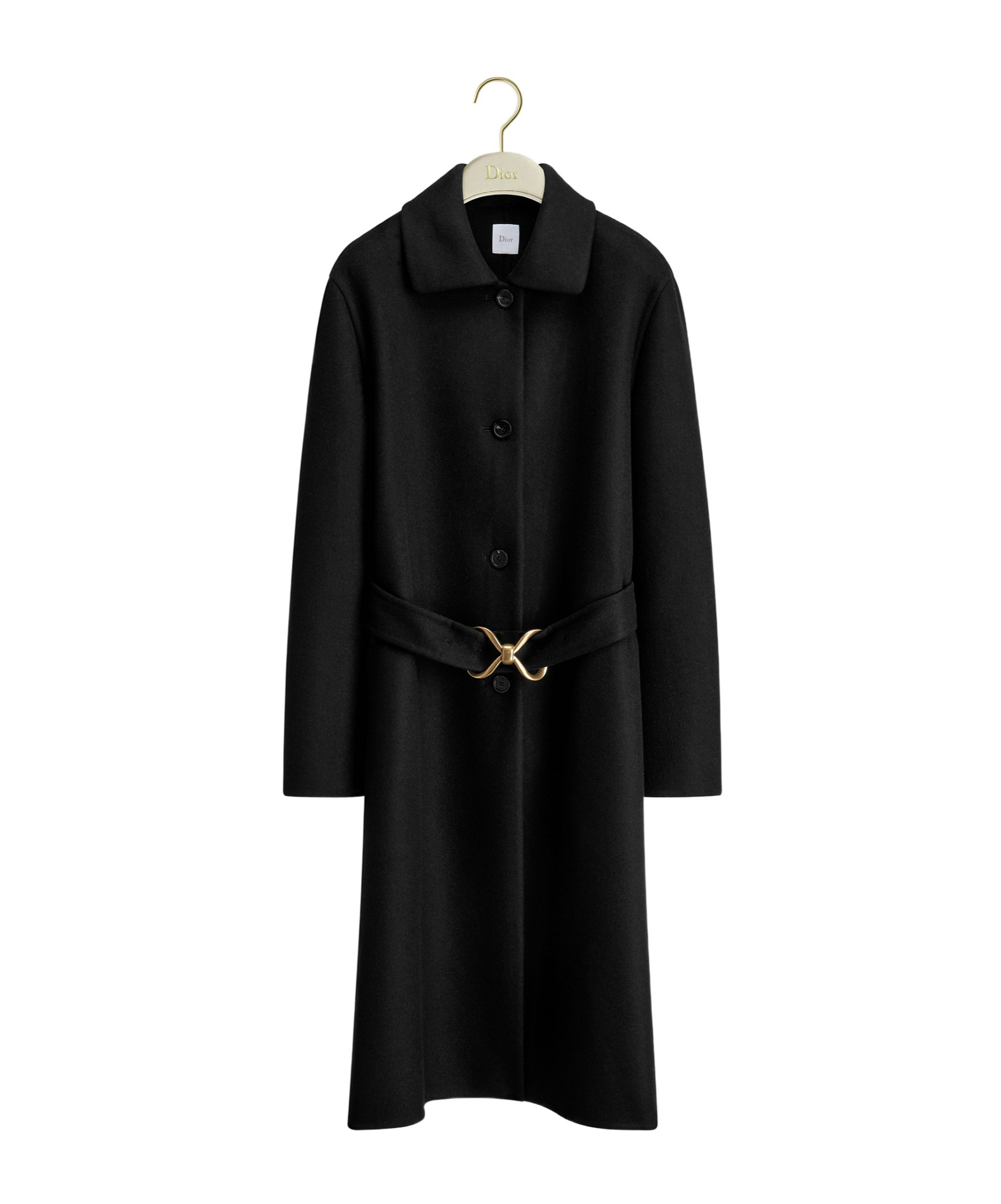 Dior Coat With Belt In Black