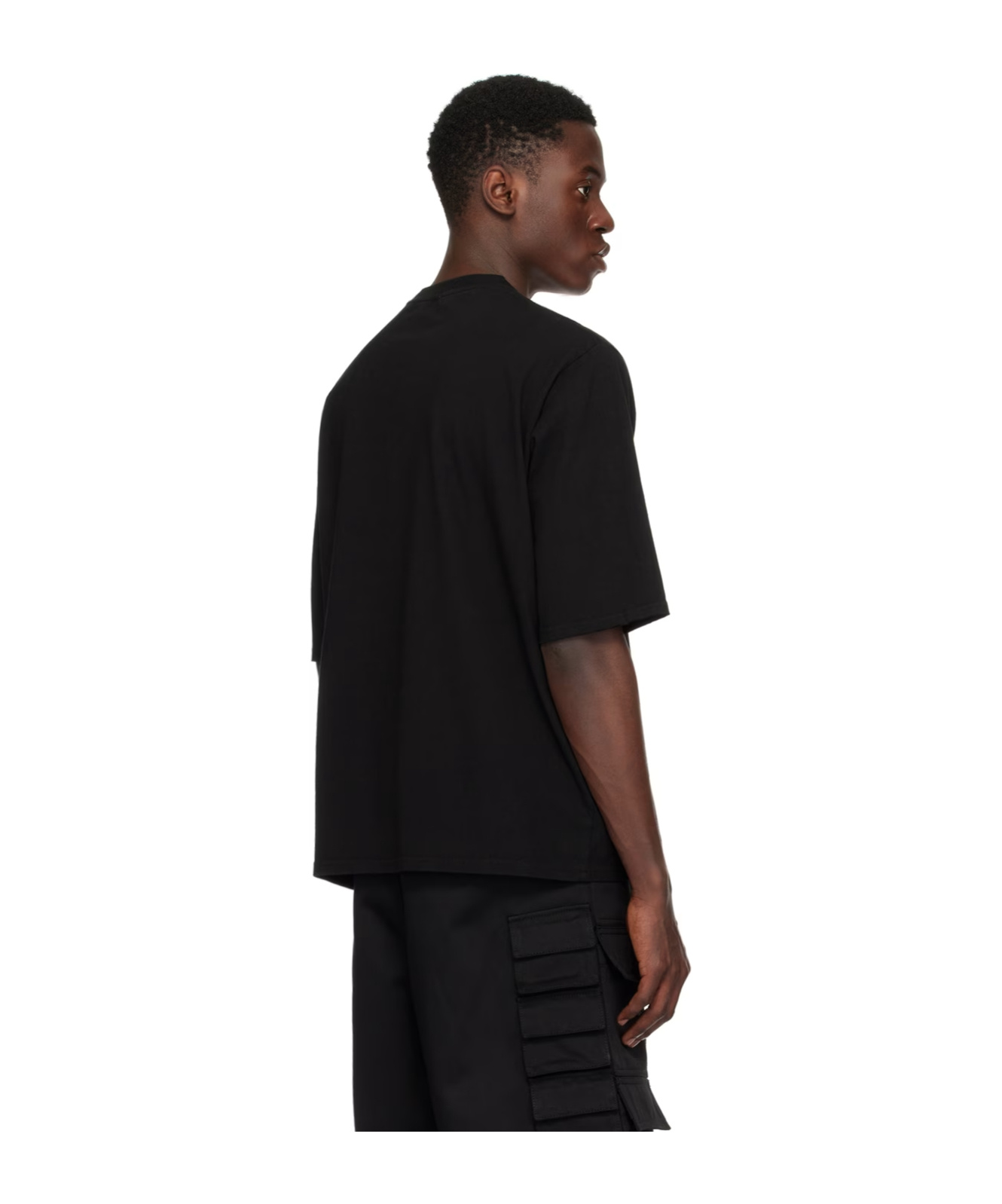 We11 Done Plain Knitted Short-sleeved T-shirt In Black