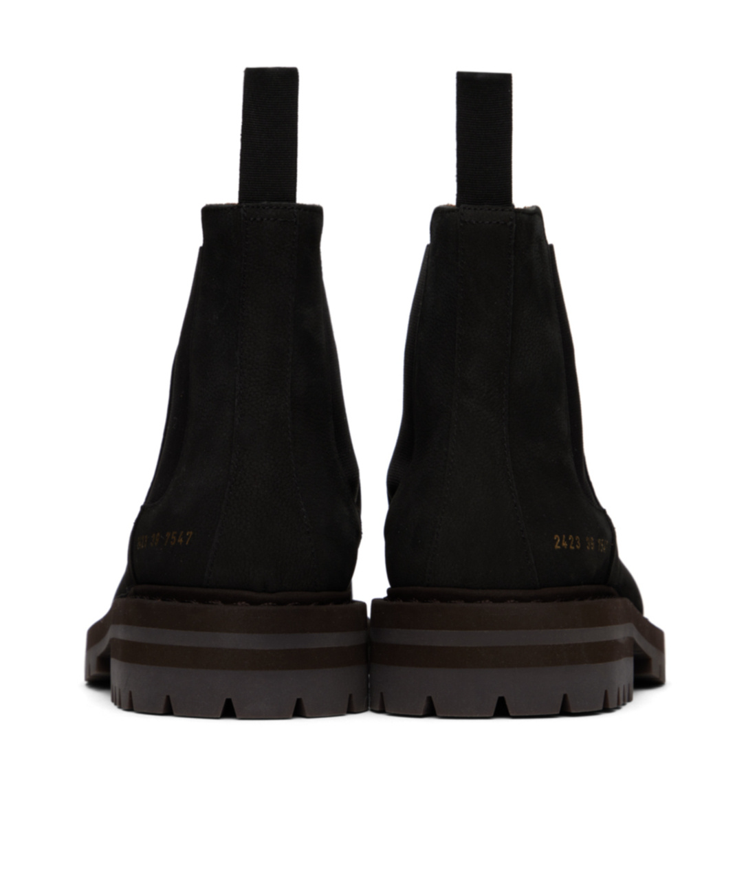 Common Projects Round Elastic Boots In Black