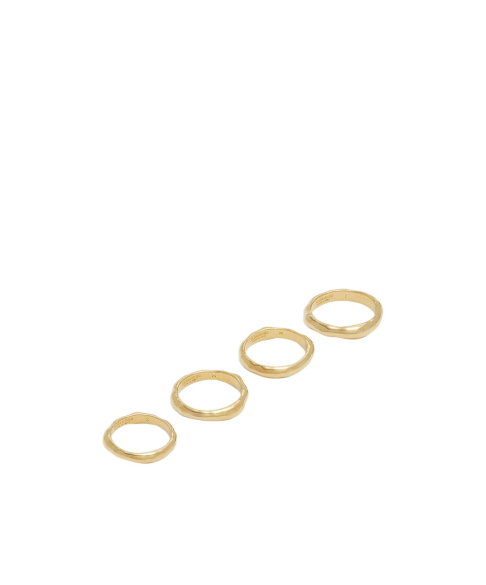 Jil Sander Ring Set In Gold