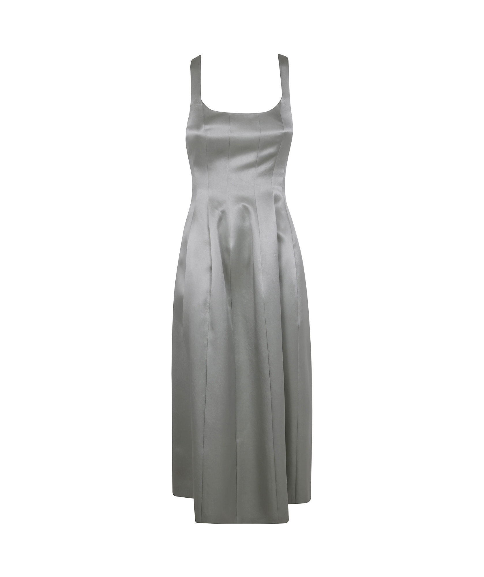 Philosophy Di Lorenzo Serafini Satin Mid-length Dress In Gray