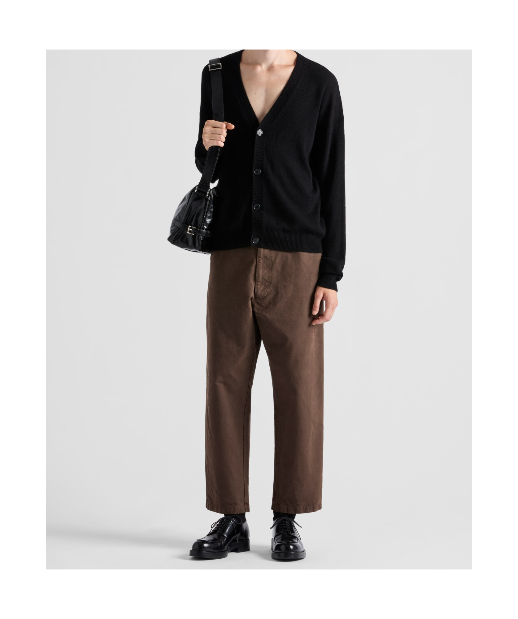 Prada Cotton Chino Trousers In Green