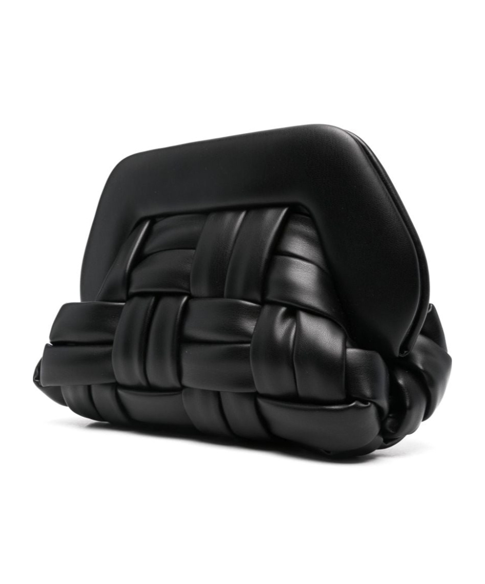 Themoirè Tia Weaved Shoulder Bag In Black