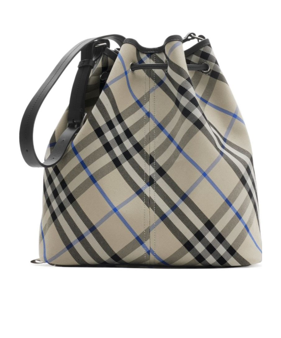 Burberry Medium Check Bucket Bag In Lichen Color