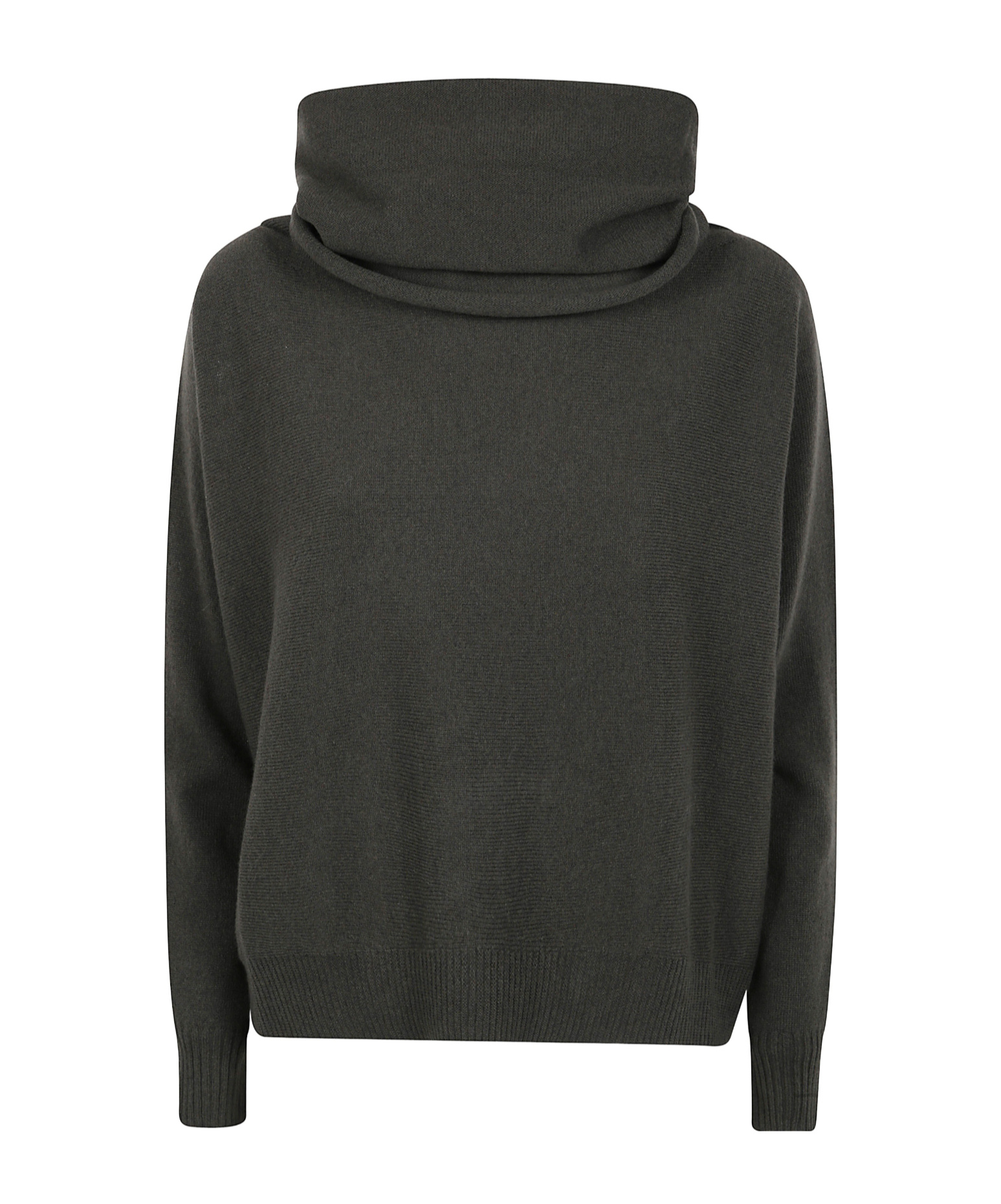 D Exterior Turtleneck Long-sleeved Sweater In Gray