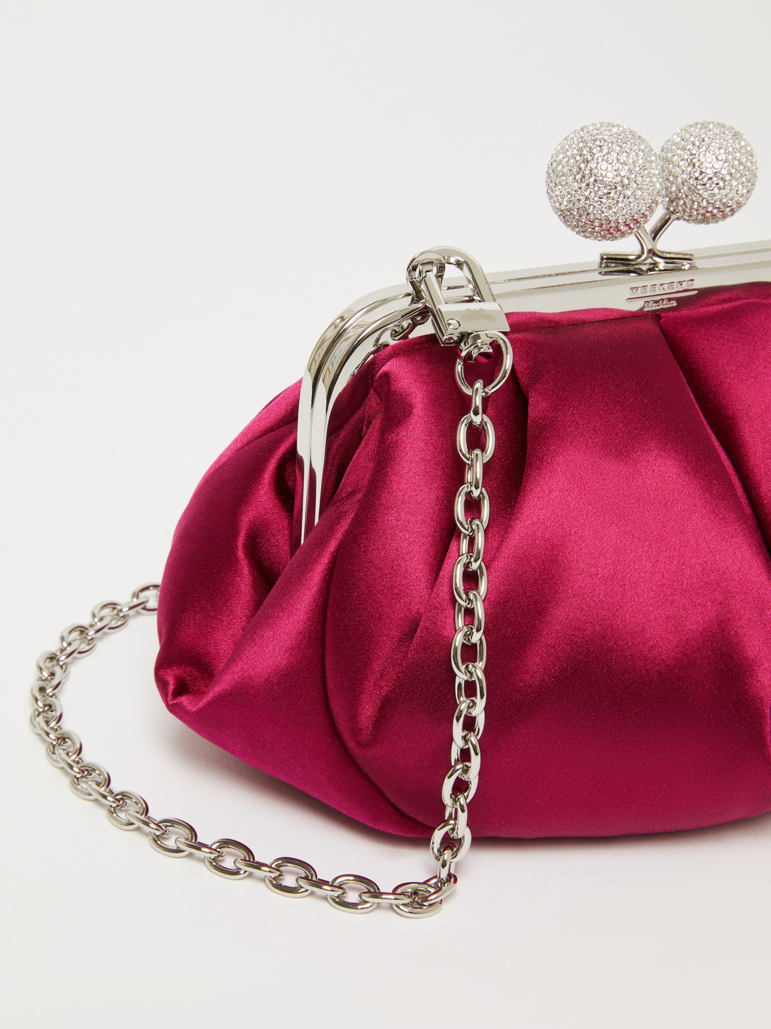 Weekend Max Mara Pasticcino Small Gold Clutch In Red