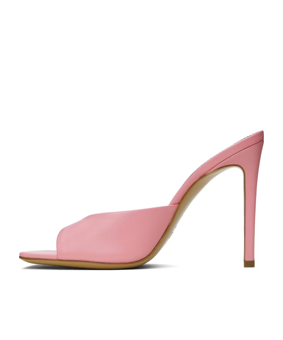Paris Texas Logo Embossed High-heeled Sandals In Pink