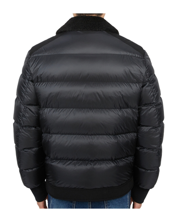 Moncler Long-sleeved Down Jacket In Black