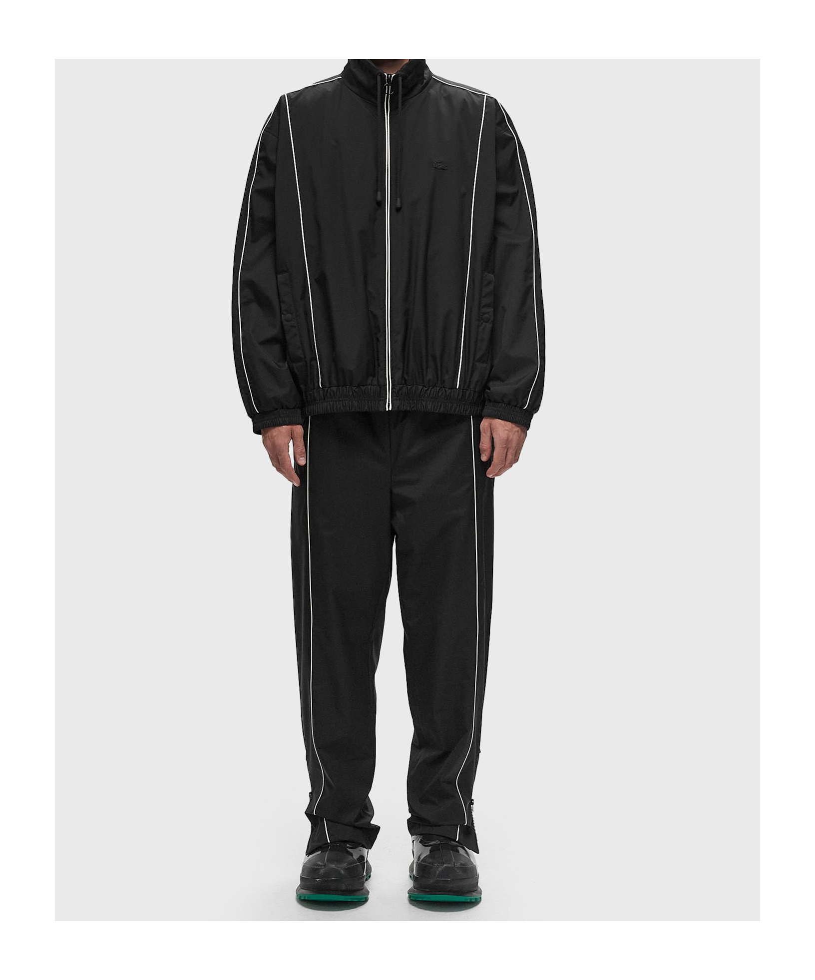 Lacoste Long-sleeved Jacket In Black