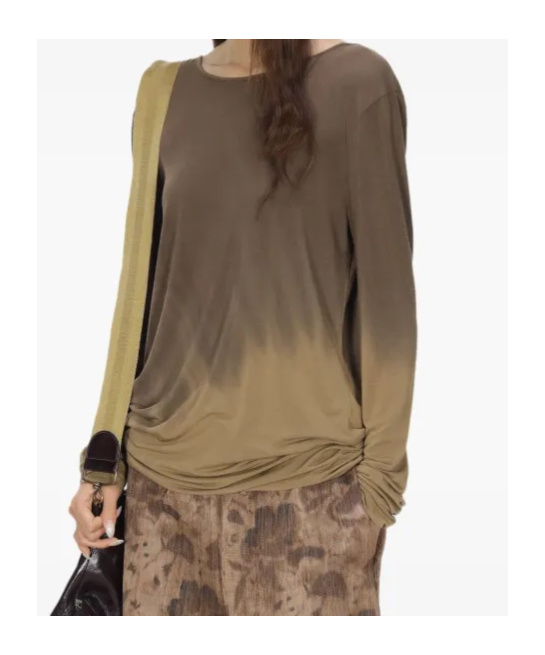 Uma Wang Long-sleeved T-shirt In Brown