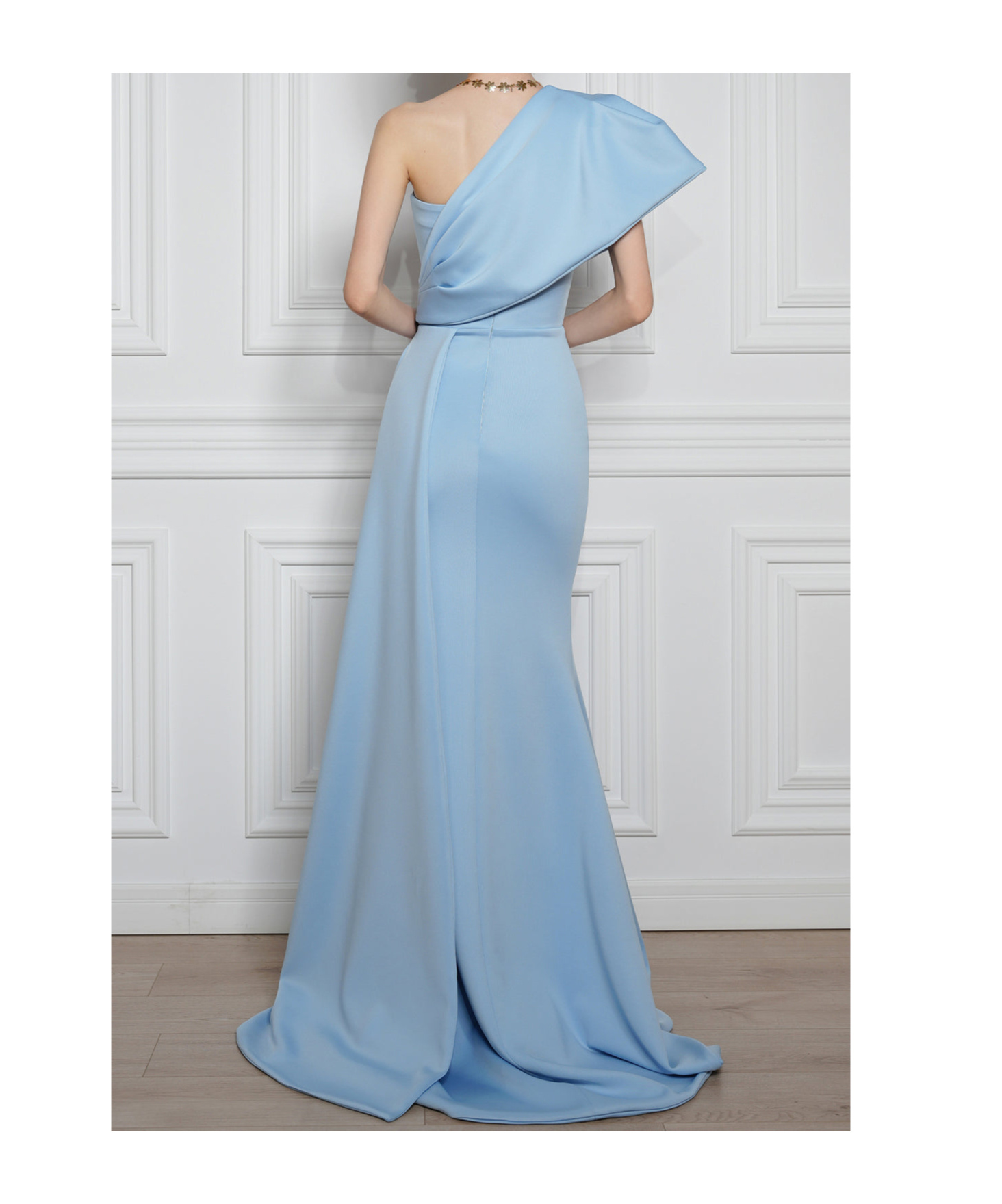 Rhea Costa One-shoulder Dress In Blue