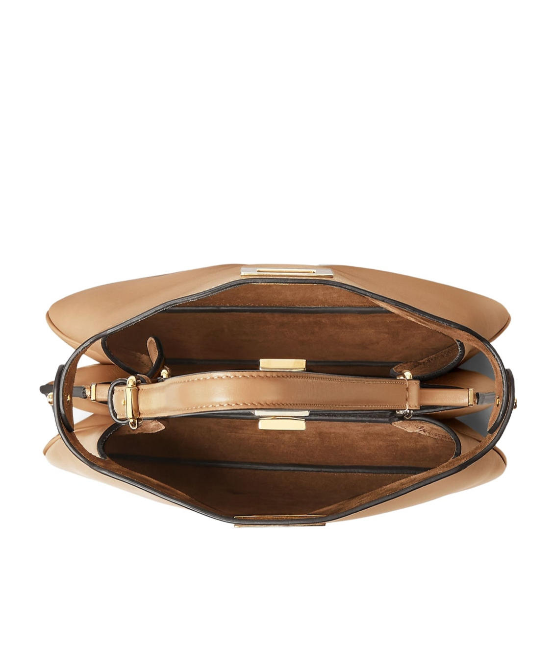 Fendi Luxurious Lamb Leather Crossbody Handbag In Argentopal For Women In Nude