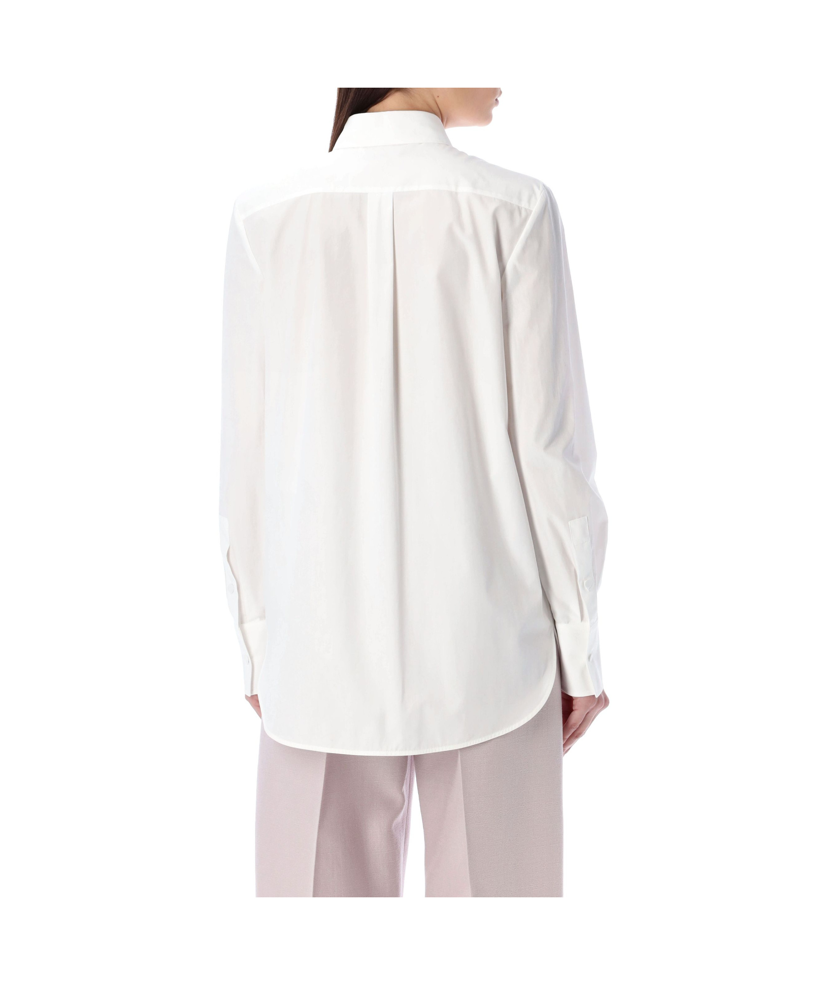 Valentino Panelled-design Cotton Shirt In White