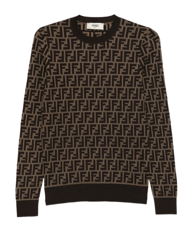 Fendi Logo Pattern Sweater In Multi