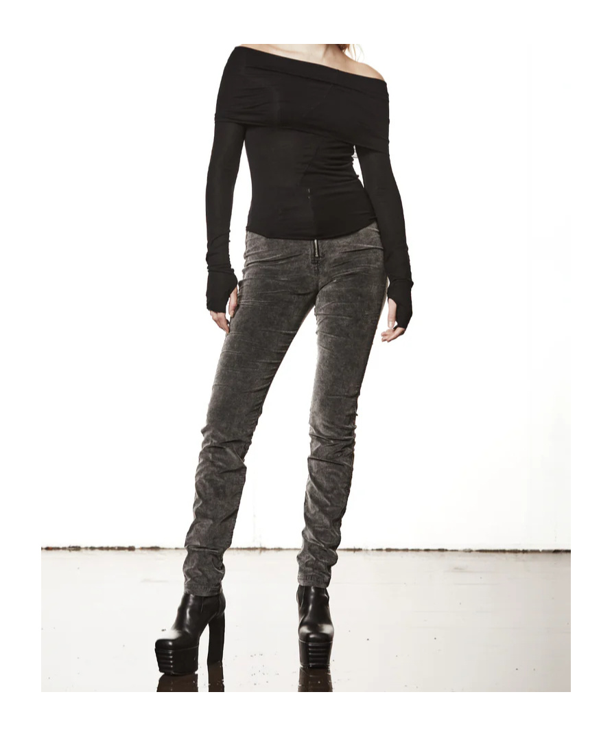 Thom Krom Off-shoulder Longsleeve In Black