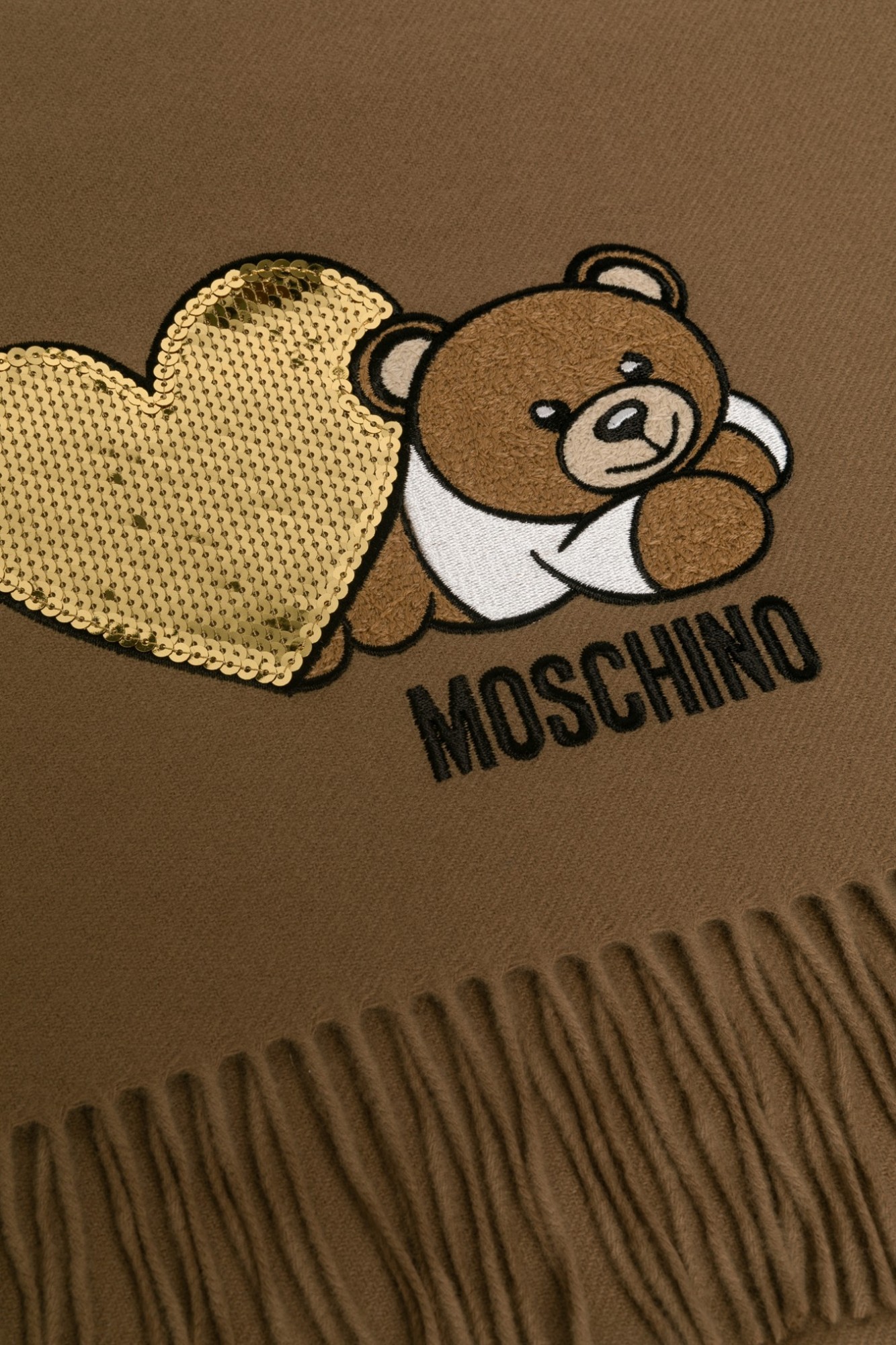 Moschino Wool Scarf In Green