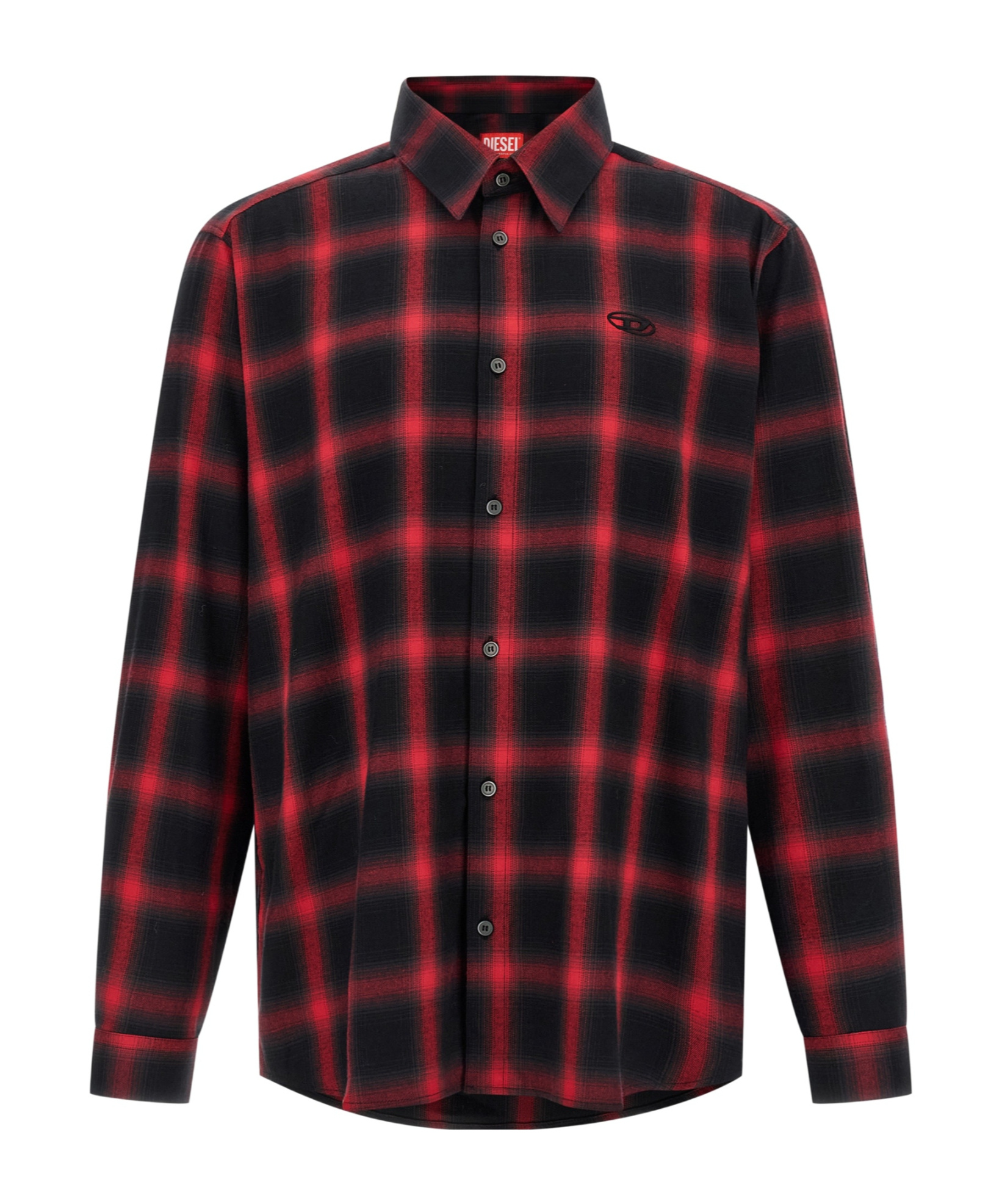 Diesel S-simply-check-hgbt Shirt And Blouse Black In Red
