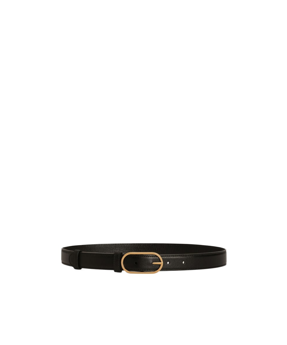 Dolce & Gabbana Leather Belt In Black