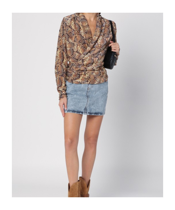 Shop Isabel Marant V-neck Blouse In Brown