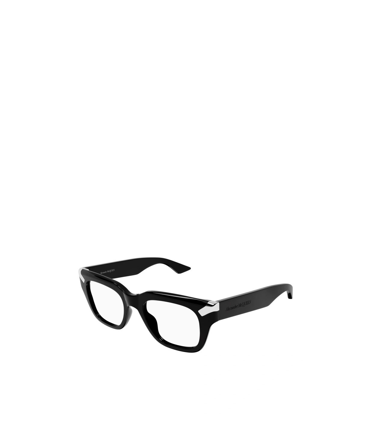 Alexander Mcqueen Eyewear Square Frame Glasses In Black