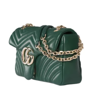 Gucci Gg Marmont Medium Shoulder Bag In Green