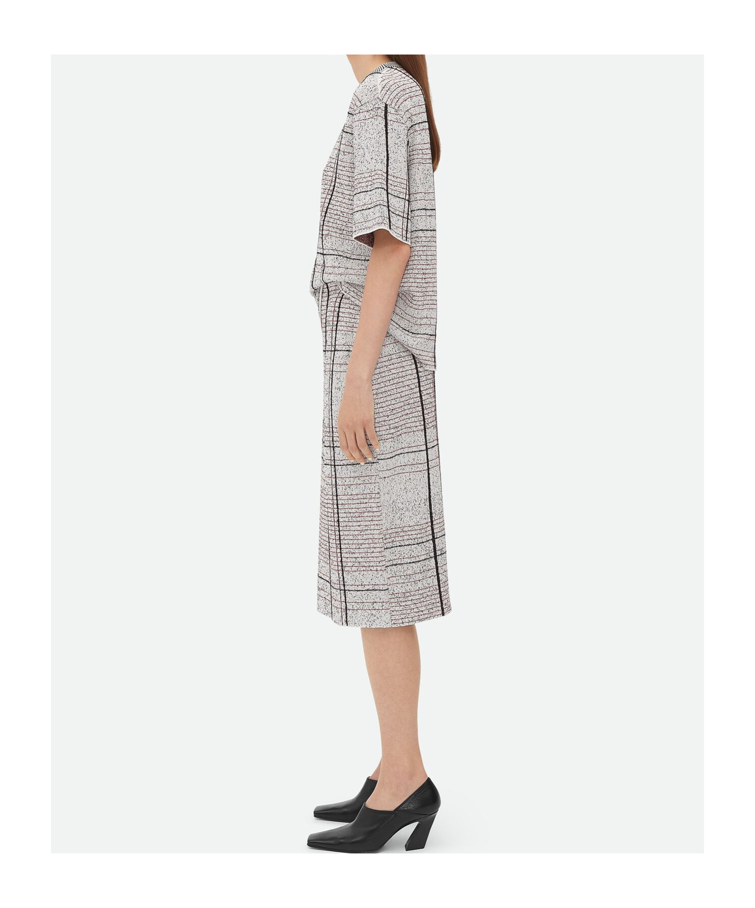 Bottega Veneta Jacquard Skirt In Gray