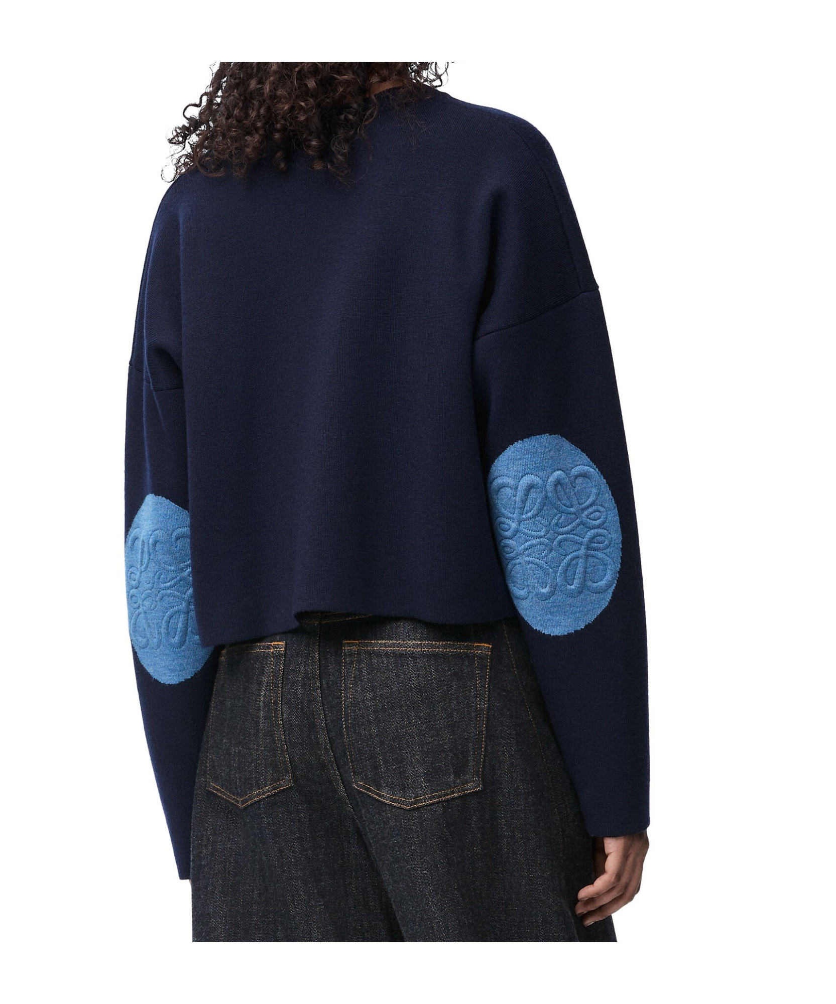 Loewe Anagram Wool Sweater In Black