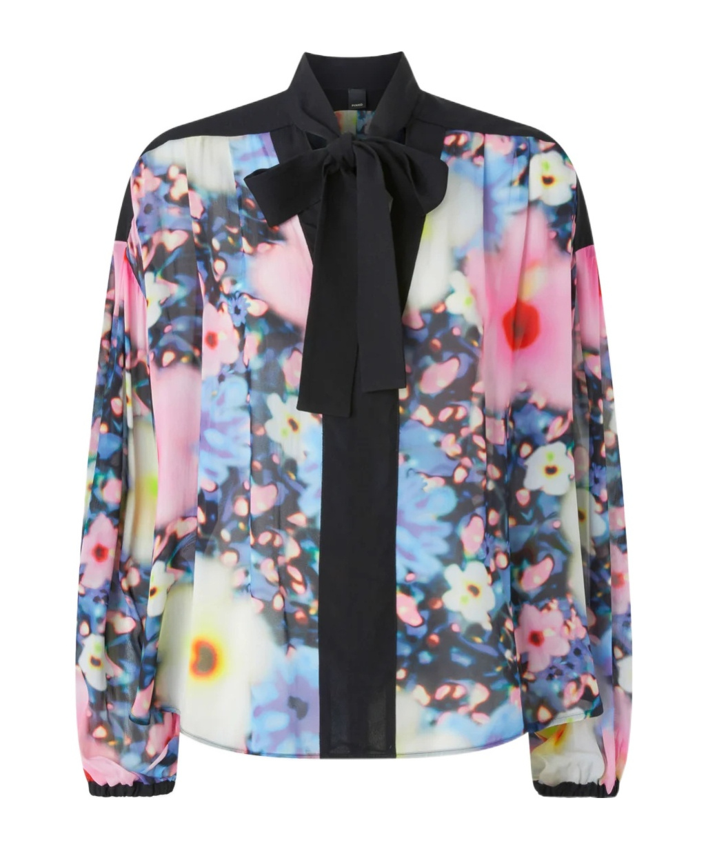 Pinko Floral Georgette Blouse In Multi